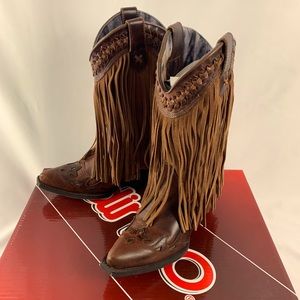 Dingo Fashion Cowgirl Boots with Suede Tassel